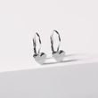 BOUCLES D'OREILLES D'OR BLANC EN FORME DE CŒUR - BOUCLES D'OREILLES POUR ENFANTS - BOUCLES D'OREILLES