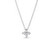 COLLIER D'OR BLANC AVEC DIAMANT CENTRAL - COLLIERS AVEC DIAMANTS - COLLIERS