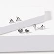 Triangle-shaped earrings in white gold