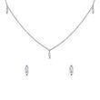 MARQUISE DIAMOND EARRING AND NECKLACE SET IN WHITE GOLD - DIAMOND SETS - FINE JEWELRY