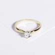 MINIMALIST ENGAGEMENT RING IN YELLOW GOLD WITH BRILLIANT - SOLITAIRE ENGAGEMENT RINGS - ENGAGEMENT RINGS