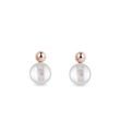EARRINGS WITH PEARLS IN ROSE GOLD - PEARL EARRINGS - PEARL JEWELRY