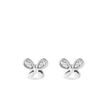 Butterfly earrings with diamonds in white gold