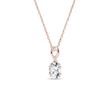 OVAL DIAMOND ROSE GOLD NECKLACE - DIAMOND NECKLACES - NECKLACES
