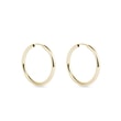 2 CM GOLD HOOP EARRINGS - YELLOW GOLD EARRINGS - EARRINGS