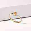 RING MIT CITRIN UND DIAMANTEN AUS GELBGOLD - RINGE CITRIN - RINGE