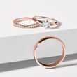 ROSE GOLD WEDDING BAND SET WITH DIAMONDS - ROSE GOLD WEDDING SETS - WEDDING RINGS