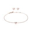 SET AUS OHRRINGEN UND ARMBAND MIT HERZFORM IN 14KT ROSÉGOLD - SCHMUCK-SETS - SCHMUCK