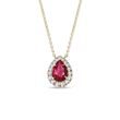 RUBY AND DIAMOND NECKLACE IN YELLOW GOLD - RUBY NECKLACES - NECKLACES