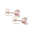 MORGANITE STUDS IN ROSEGOLD - MORGANITE EARRINGS - EARRINGS