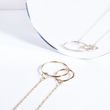 DOUBLE HOOP NECKLACE IN YELLOW GOLD - YELLOW GOLD NECKLACES - NECKLACES