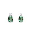 GREEN TOURMALINE AND DIAMOND EARRINGS IN WHITE GOLD - TOURMALINE EARRINGS - EARRINGS