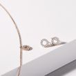 BOUCLES D'OREILLES EN OR ROSE ET DIAMANT - PUCES D'OREILLES EN DIAMANT - BOUCLES D'OREILLES