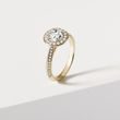 YELLOW GOLD PAVÉ SET DIAMOND RING - DIAMOND ENGAGEMENT RINGS - ENGAGEMENT RINGS