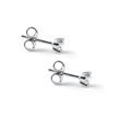 BOUCLES D'OREILLES EN OR BLANC ET DIAMANTS TAILLE OVALE - PUCES D'OREILLES EN DIAMANT - BOUCLES D'OREILLES