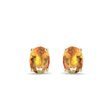 CITRINE STUD EARRINGS IN GOLD - CITRINE EARRINGS - EARRINGS