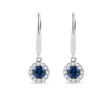 SAPPHIRE AND DIAMOND WHITE GOLD EARRINGS - SAPPHIRE EARRINGS - EARRINGS