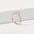 ANNEAU D'OR ROSE AVEC DIAMANTS TAILLE BRILLANT - BAGUES DE FIANÇAILLES EN DIAMANT - BAGUES DE FIANÇAILLES