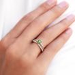 GREEN DIAMOND RING IN ROSE GOLD - FANCY DIAMOND ENGAGEMENT RINGS - ENGAGEMENT RINGS