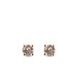 CHAMPAGNE DIAMOND STUD EARRINGS IN ROSE GOLD - DIAMOND STUD EARRINGS - EARRINGS