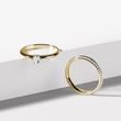 THIN BAND GOLD DIAMOND ENGAGEMENT RING - BRILLIANT CUT DIAMOND ENGAGEMENT RINGS - ENGAGEMENT RINGS