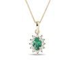 EMERALD AND DIAMOND NECKLACE IN YELLOW GOLD - EMERALD NECKLACES{% if category.pathNames[0] != product.category.name %} - {% endif %}