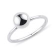 BAGUE MINIMALISTE AVEC SPHÈRE EN OR BLANC - BAGUES EN OR BLANC - BAGUES