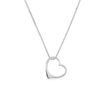 HEART-SHAPED NECKLACE IN 14K WHITE GOLD - WHITE GOLD NECKLACES - NECKLACES