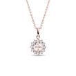 COLLIER D'OR ROSE AVEC MORGANITE ET BRILLANTS - COLLIERS AVEC MORGANITE - COLLIERS