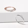 HEART-SHAPED DIAMOND RING IN ROSE GOLD - DIAMOND ENGAGEMENT RINGS - ENGAGEMENT RINGS