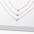 COLLIER AVEC DIAMANT VERT EN OR BLANC 14 CT - COLLIERS AVEC DIAMANTS - COLLIERS