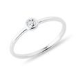 BEZEL RING WITH BRILLIANT IN WHITE GOLD - BRILLIANT CUT DIAMOND ENGAGEMENT RINGS - ENGAGEMENT RINGS