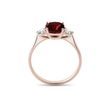 BAGUE EN OR ROSE AVEC DIAMANTS ET GRENAT - BAGUES EN GRENAT - BAGUES