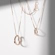 HEART-SHAPED NECKLACE IN ROSE GOLD - ROSE GOLD NECKLACES - 