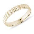 14K YELLOW GOLD TEXTURED MEN'S RING - RINGS FOR HIM - WEDDING RINGS