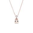 PENDANT IN ROSE GOLD WITH MORGANITE - MORGANITE NECKLACES - NECKLACES