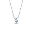 Necklace with Aquamarine in White Gold