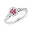 TOURMALINE AND DIAMOND ENGAGEMENT RING IN WHITE GOLD - TOURMALINE RINGS{% if category.pathNames[0] != product.category.name %} - {% endif %}