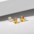 CITRINE STUD EARRINGS IN GOLD - CITRINE EARRINGS - EARRINGS