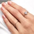 LUXURY RING WITH DIAMONDS IN WHITE GOLD - ENGAGEMENT DIAMOND RINGS - ENGAGEMENT RINGS