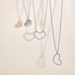 WHITE GOLD HEART NECKLACE - WHITE GOLD NECKLACES - NECKLACES