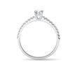 BAGUE DE FIANÇAILLES EN OR BLANC AVEC PAVÉ DE DIAMANTS - BAGUES DE FIANÇAILLES EN DIAMANT - BAGUES DE FIANÇAILLES