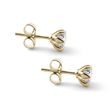 DIAMOND FLOWER STUD EARRINGS IN YELLOW GOLD - DIAMOND STUD EARRINGS - EARRINGS