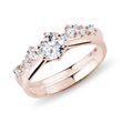 ORIGINAL ENGAGEMENT SET WITH DIAMONDS IN ROSE GOLD - ENGAGEMENT AND BRIDAL RING SETS - ENGAGEMENT RINGS