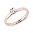 SIMPLE DIAMOND RING IN ROSE GOLD - SOLITAIRE ENGAGEMENT RINGS{% if category.pathNames[0] != product.category.name %} - {% endif %}