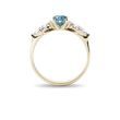 BREATHTAKING BLUE DIAMOND RING IN 14K YELLOW GOLD - FANCY DIAMOND ENGAGEMENT RINGS - ENGAGEMENT RINGS