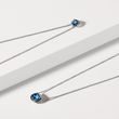 NÁHRDELNÍK Z BÍLÉHO ZLATA S LONDON TOPAZEM - NÁHRDELNÍKY S TOPAZEM - NÁHRDELNÍKY