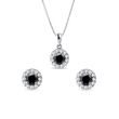 BLACK DIAMOND JEWELRY SET IN WHITE GOLD - DIAMOND SETS - FINE JEWELRY