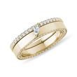 MARQUISE DIAMOND GOLD ENGAGEMENT SET - ENGAGEMENT AND WEDDING MATCHING SETS - ENGAGEMENT RINGS