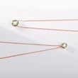 GREEN AMETHYST NECKLACE IN ROSE GOLD - AMETHYST NECKLACES - 